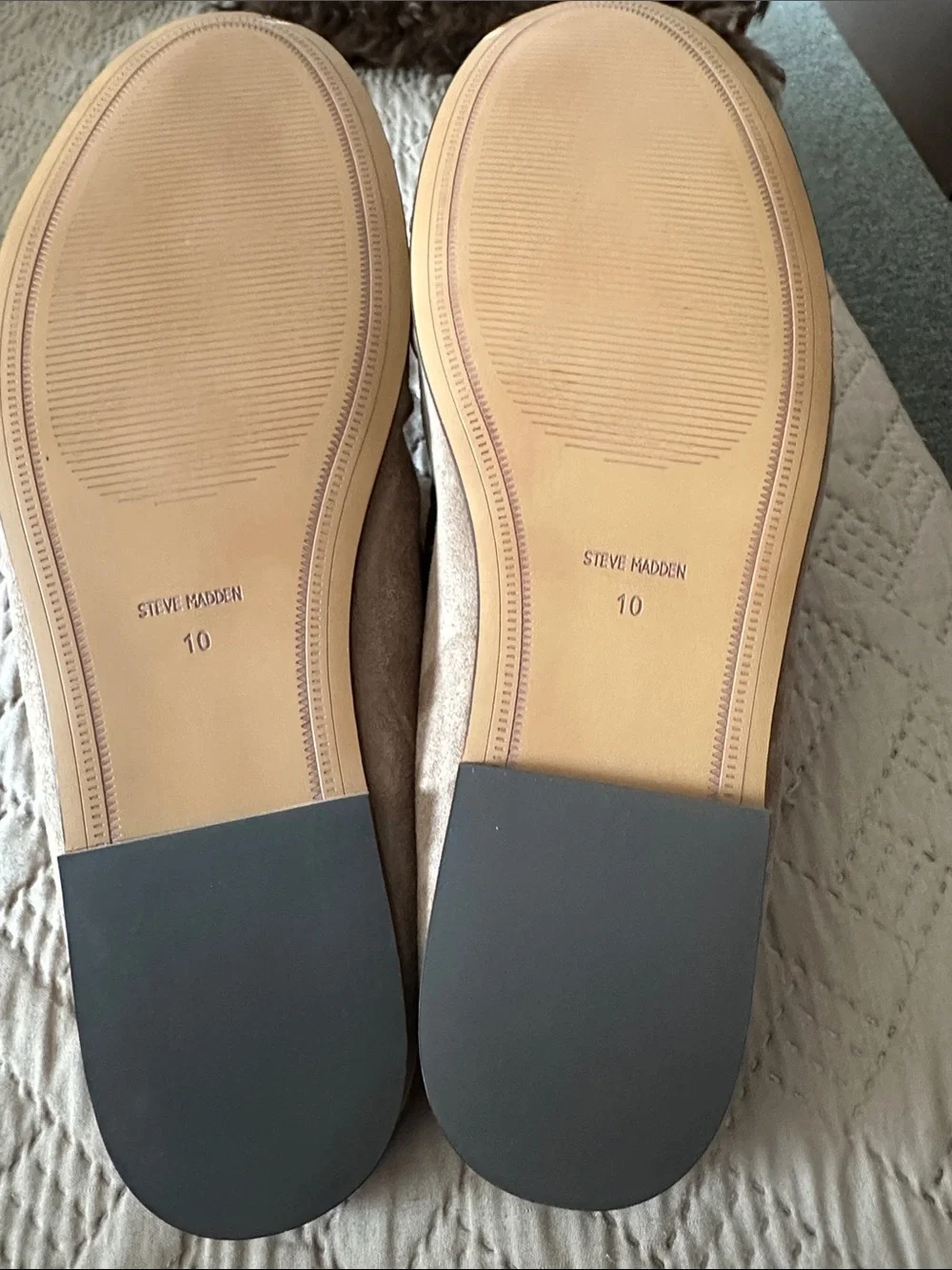 Steve Madden Women's Suede Penny Loafers in Light Brown